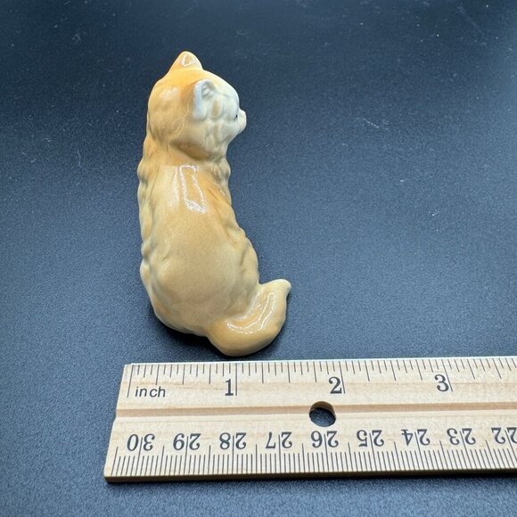 Vintage lefton small porcelain orange tabby  cat figurine - Picture 7 of 7